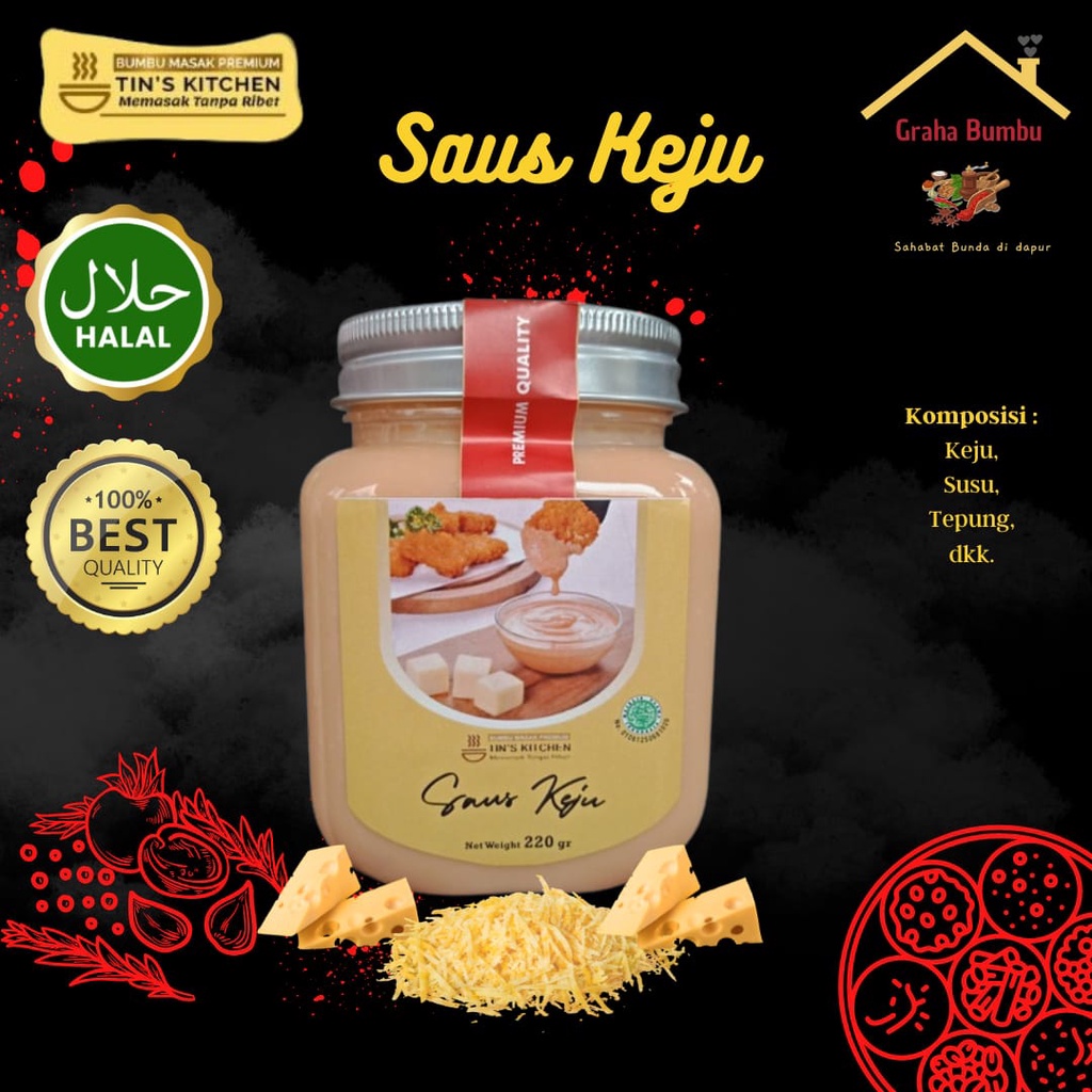 

Bumbu Saus Keju 220gr Instan Tins Kitchen