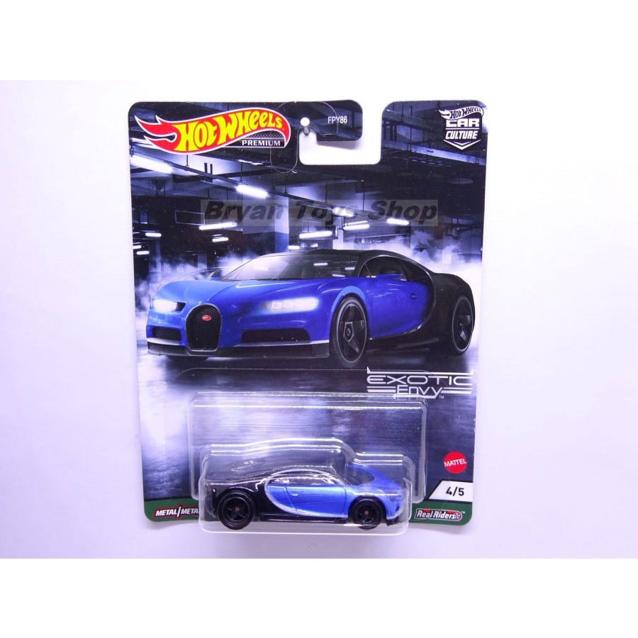 Hot Wheels Exotic Envy 16 Bugatti Chiron Biru
