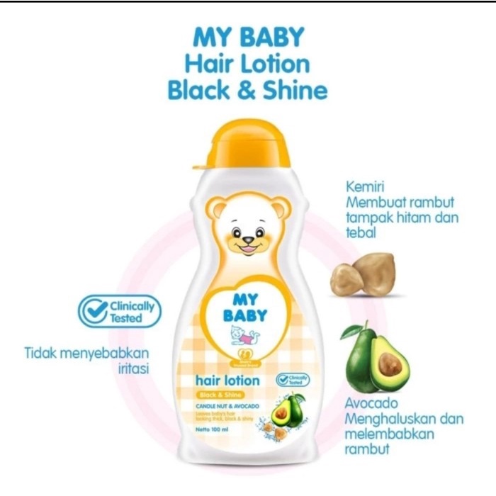 MY BABY Hair Lotion Black &amp; Shine  - Losion Pelebat Penyu