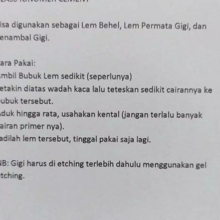 ➸ LEM BUBUK MENAMBAL GIGI BERLUBANG わ