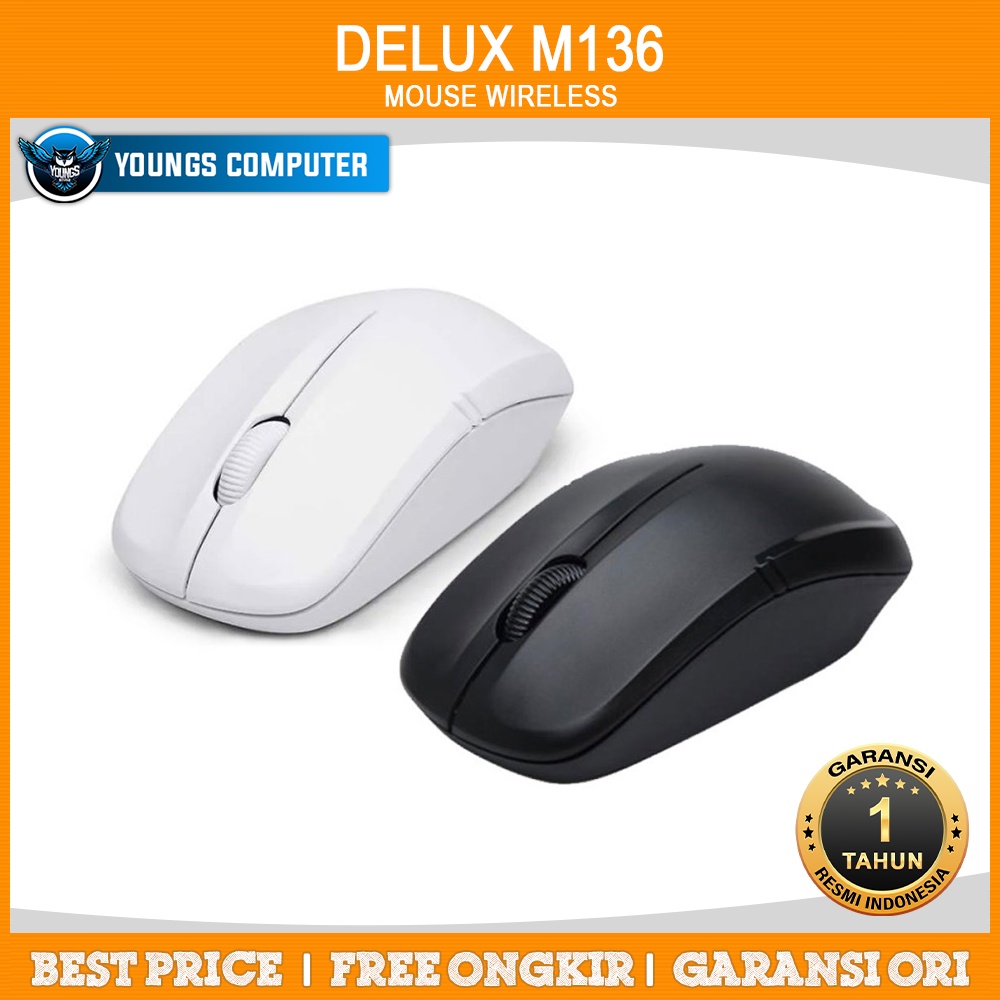 DELUX M136 MOUSE WIRELESS DOVE DLM-136