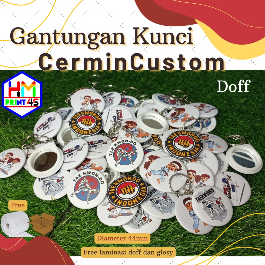 Gantungan Kunci Cermin 44mm Termurah