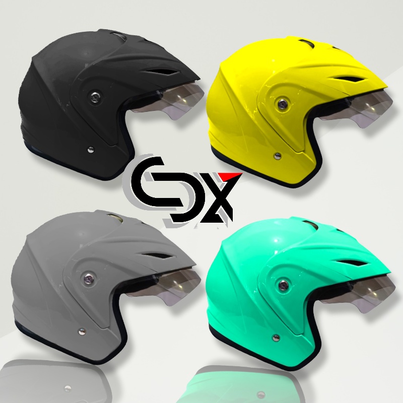 HELM HALFACE MODEL SEPERTI INK CX390 SOLID UNTUK PRIA DAN WANITA  JP 5KLASIK NOBY SOLID POLOS BUJANG