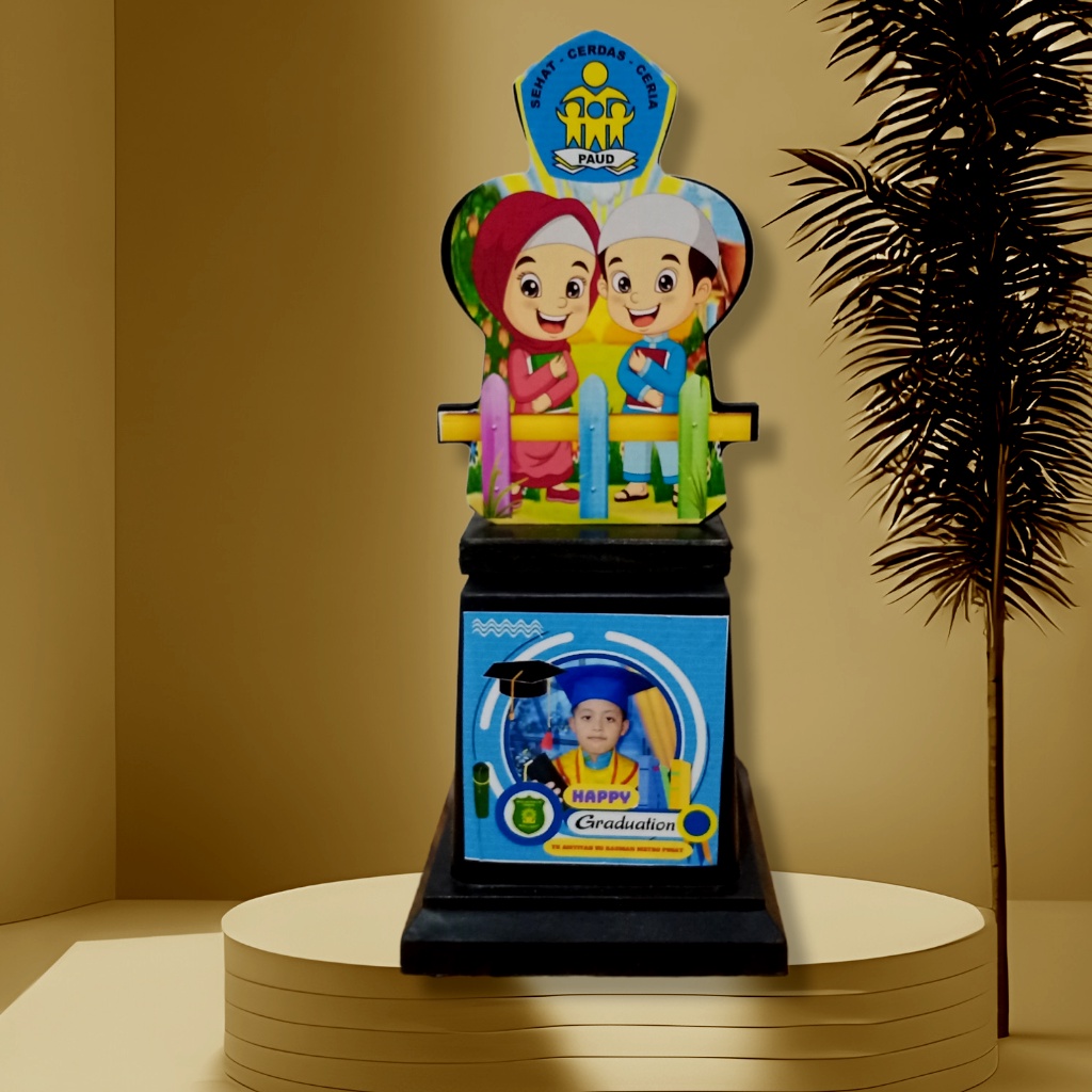 SOUVENIR WISUDA  PLAKAT WISUDA TK KB PAUD SD BAHAN KAYU MODEL 2