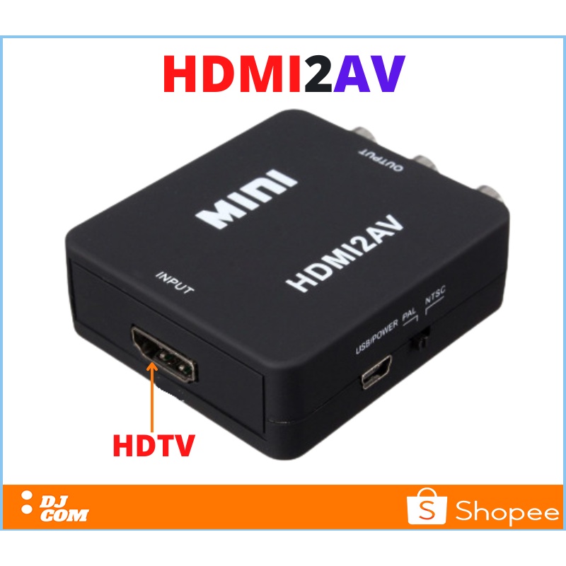 HDMI2AV Converter HDTV To AV RCA 1080P Plug &amp; Play