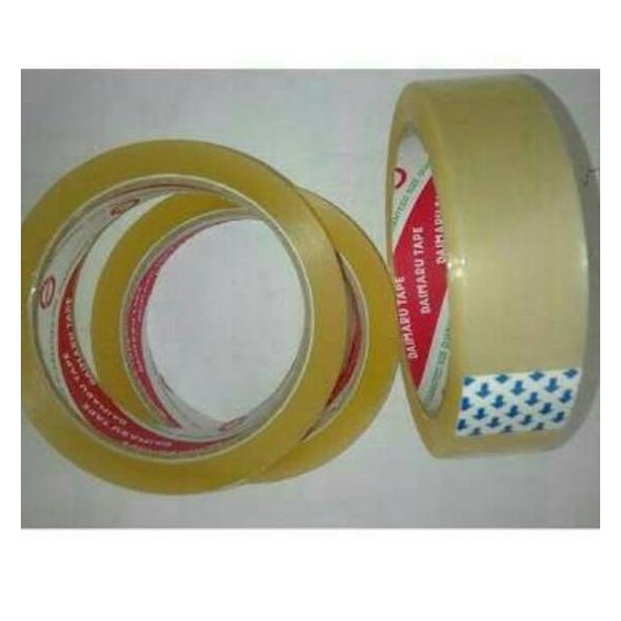 

ㆀ Isolasi Solasi Selotip Lakban Bening Transparan Daimaru 1" 24 mm 72 Yard ㅀ