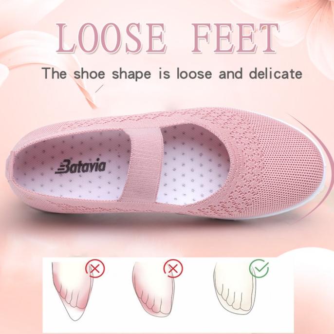 Batavia sepatu import sepatu wanita sepatu flat rajut A136