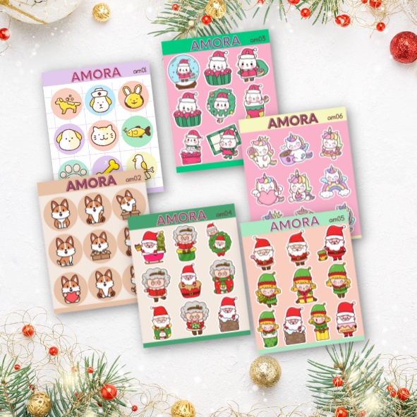 

[DOKI] Stikers Kawai Aesthetic / Label Stiker Lucu Cocok Untuk To Do List Atau Buku Harian - AMORA