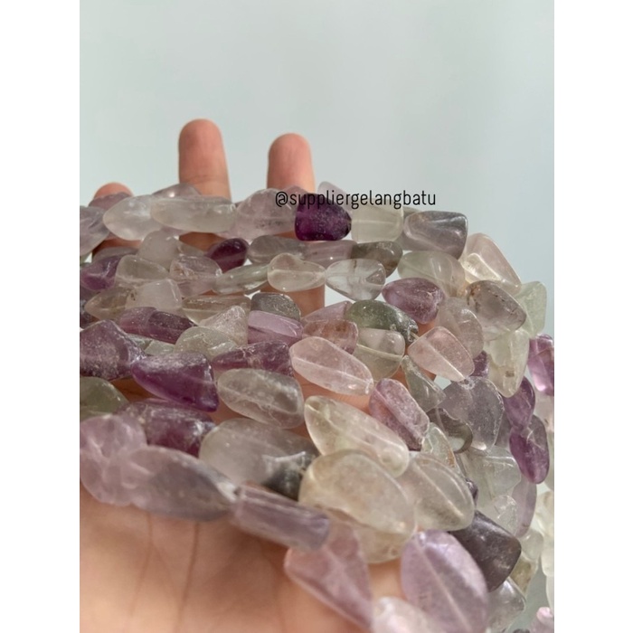 bongkah rough Batu FLUORITE natural kalimantan akik 30mm non treatment