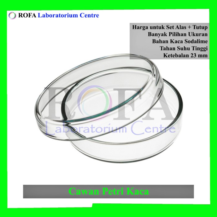 Alat Lab Cawan Petri Kaca / Petridish / Petri Dishes