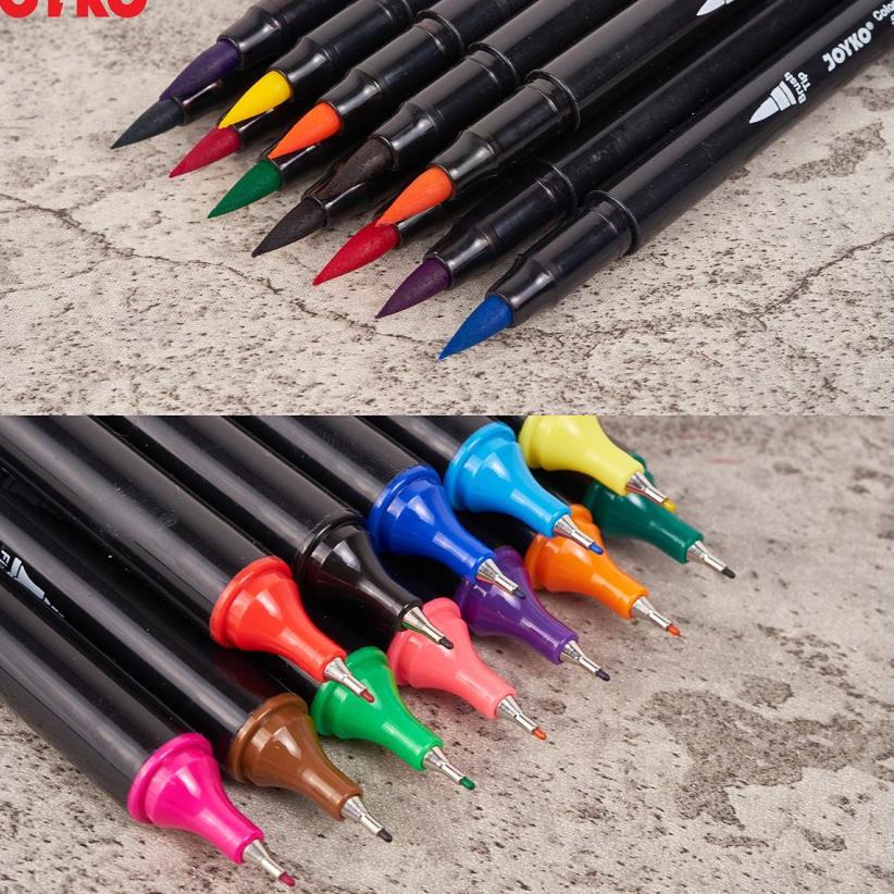 

✚ Joyko Super Brush Pen Set 12/24 Colors (CLP-13) / Dual Tip Brush Pen ➥