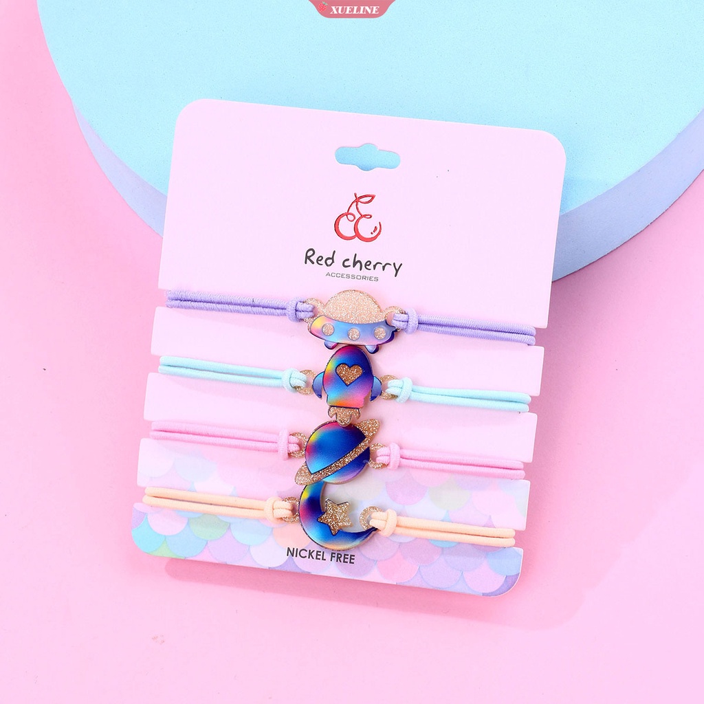 Fashion Baru Gelang Tali Elastis Biru Langit Berbintang Seri Gelang Kepala Tali Penggunaan Ganda set BFF Perhiasan Anak [ZXL]