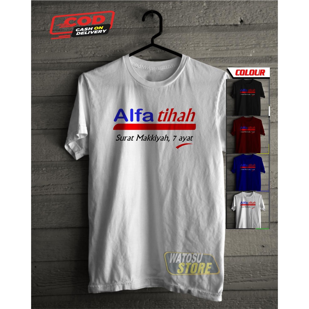 KAOS CUSTOM PELESETAN ALFAMART ALFATIHAH KUALITAS DISTRO