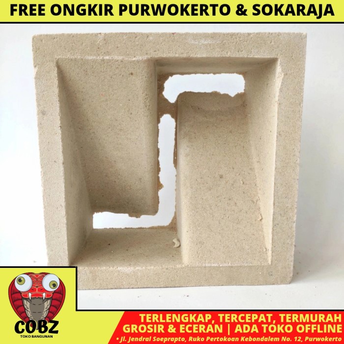 20 CM X 20 CM / NM 07 ROOSTER JALUSI LUBANG ANGIN BETON MOTIF PUTIH