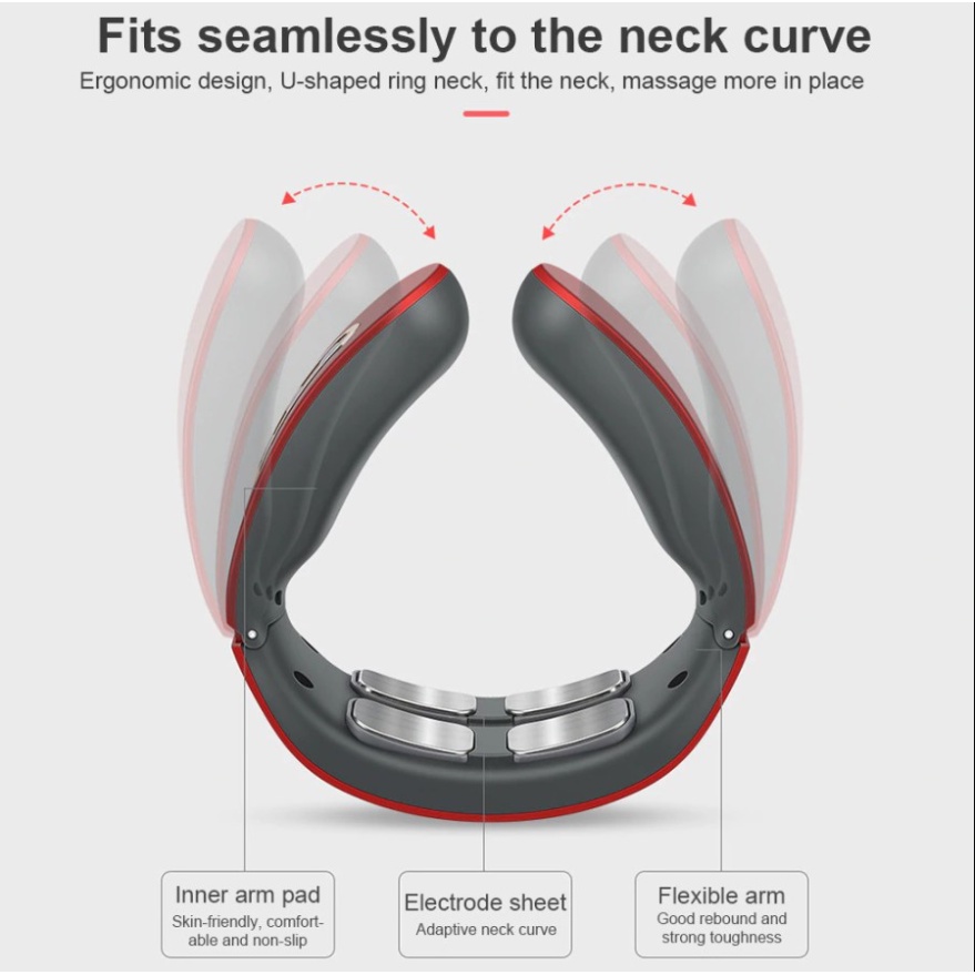 Intelligent Electric Neck and Shoulder Pulse Massager Wireless Kneading Cervical Spine Relaxation Pain Relief Massage Machine