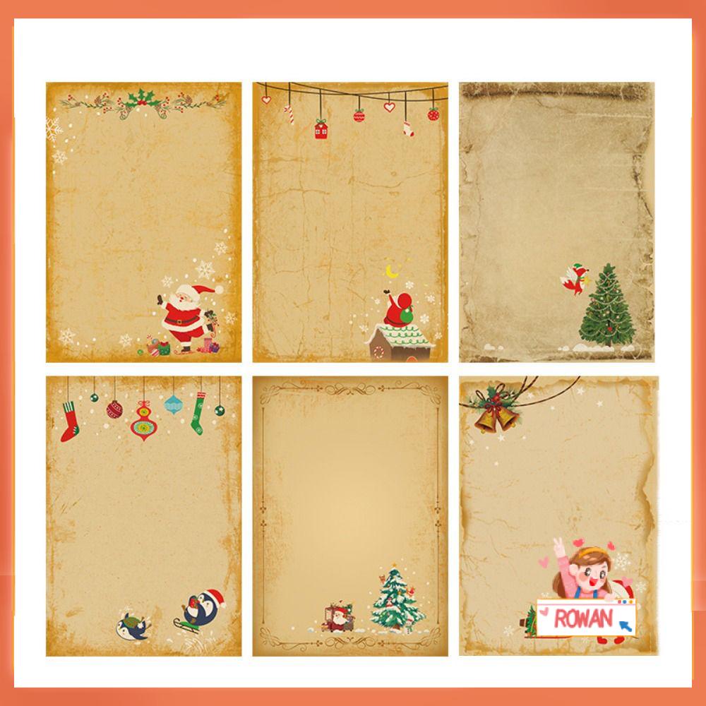 R-flower Letter Kertas Tulisan Undangan DIY Kartu Ucapan Liburan Pernikahan Ulang Tahun Vintage Kraft Paper