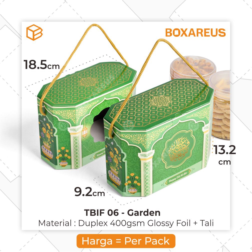 Box Toples Kue Kering Packaging Idul Fitri Lebaran Hampers Kemasan Cookies | TBIF 06