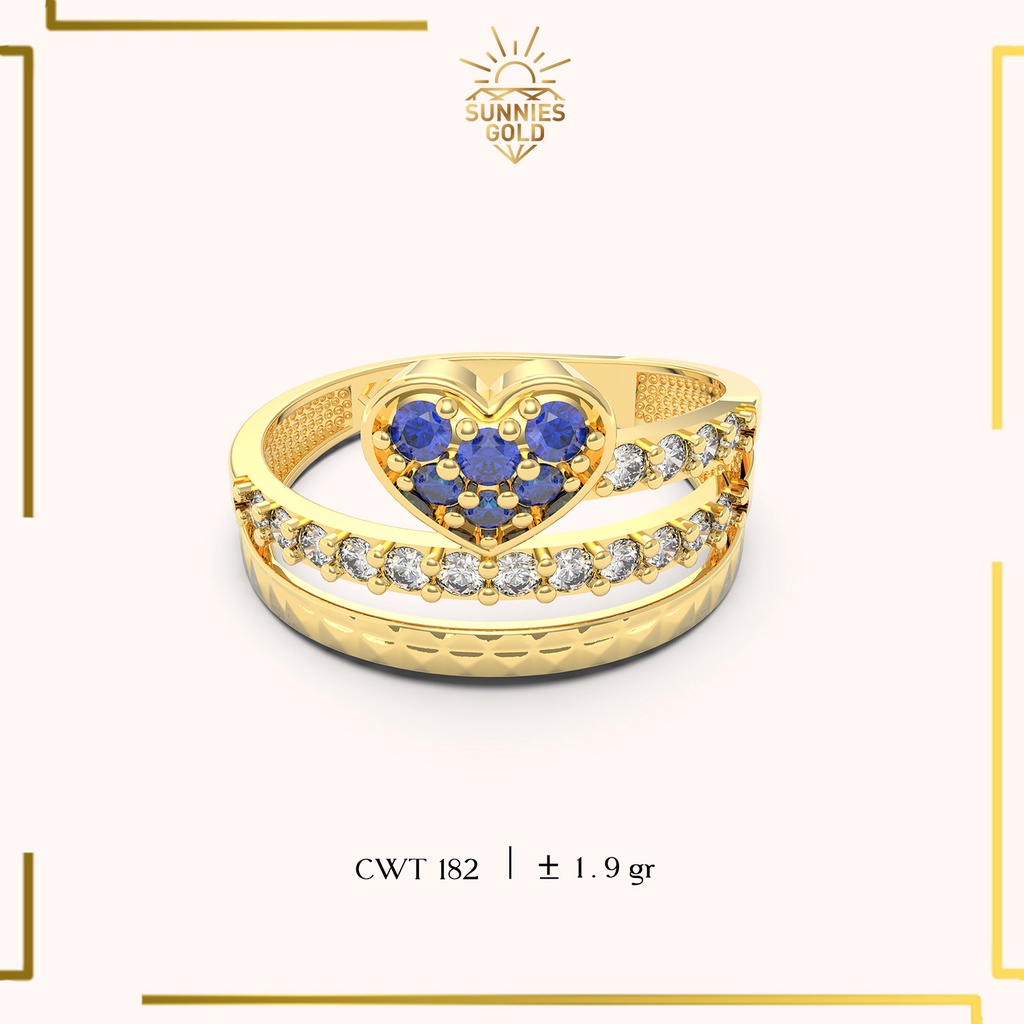 CINCIN EMAS ASLI KADAR 8K DAN KADAR 6K CINCIN WANITA CINCIN LOVE REMAJA DEWASA CANTIK CT 182