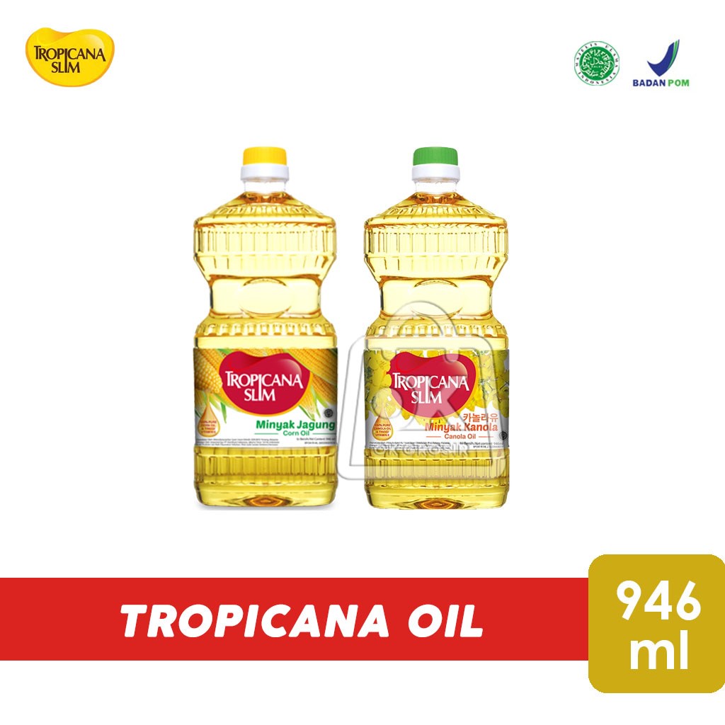 

Tropicana Slim Minyak Kanola / Minyak Jagung/ Oil (Botol 946 ml)