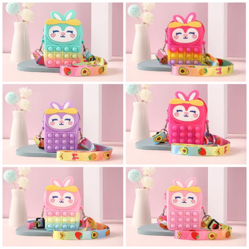 TAS POP IT ANAK CEWEK • TAS JELLY ANAK RUBBER • TIDAK MUAT HP 5 inc • TAS TRAVELING ANAK‼️‼️