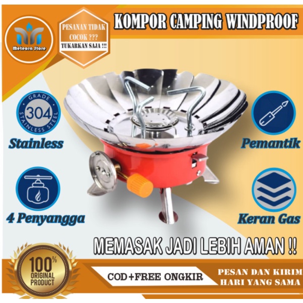 

Murah Promo MUNCAK KEMBANG KOVAR KOMPOR CAMPING OUTDOOR PORTABLE MINI WINDPROOF