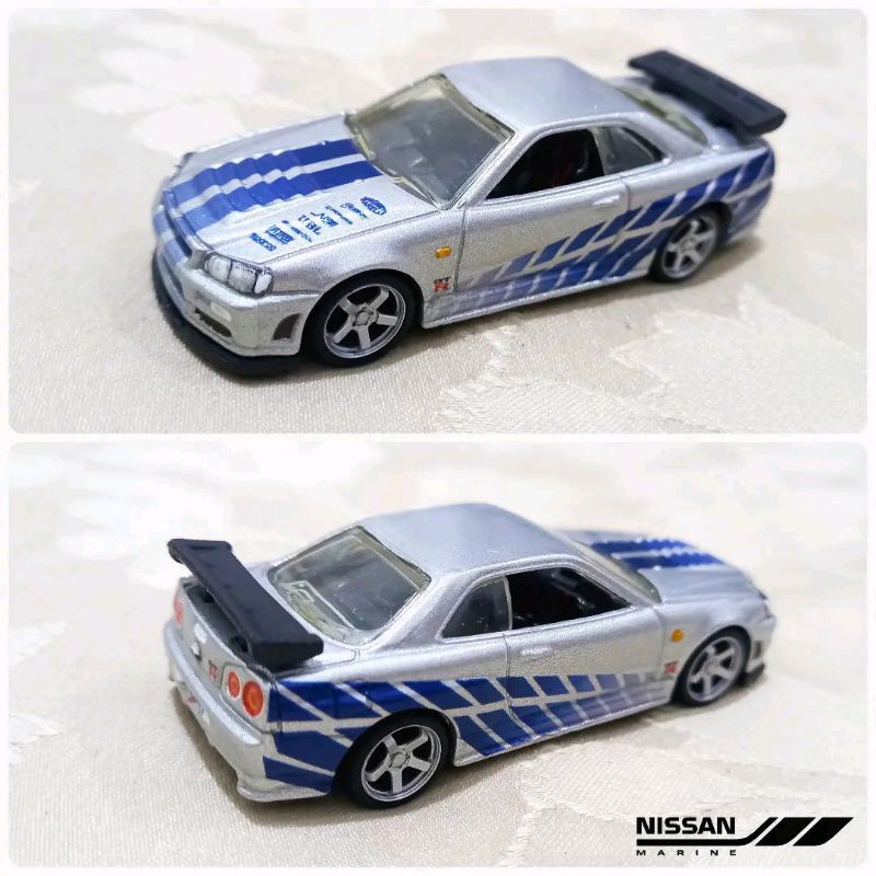 Hot wheels Hotwheels Nissan skyline R34 BNR34 FAST FURIOUS SPOILER PLASTIK NO THS STH Treasure Hunt