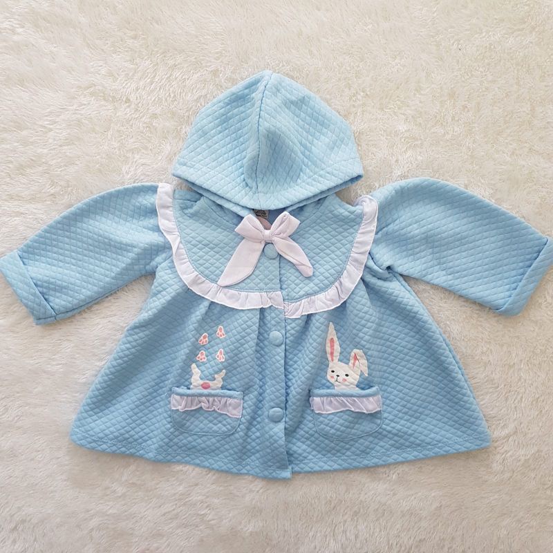 Jaket Bayi Bunny waffle hoodie