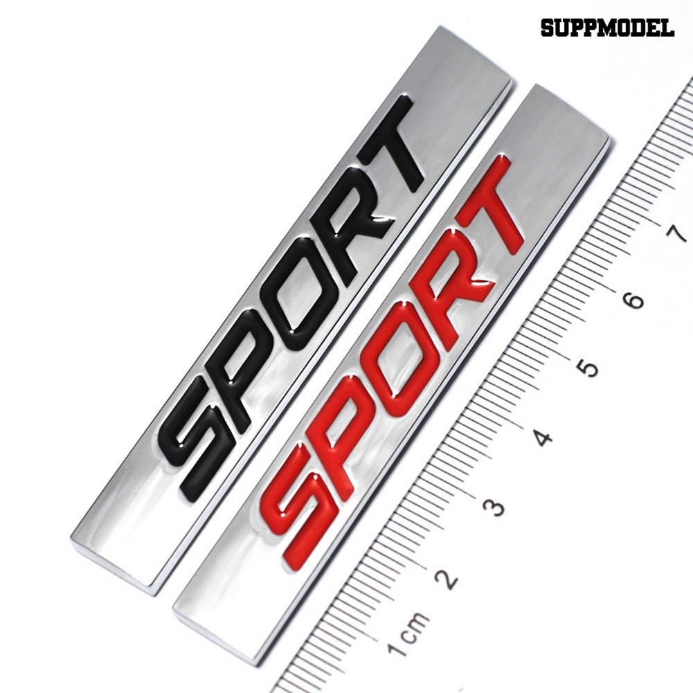 [Auto] Sport Letter Metal Mobil Kendaraan Bagasi Belakang Body Stiker Emblem Badge Dekorasi
