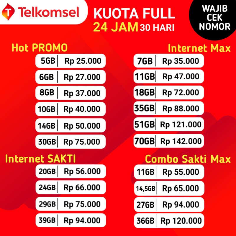 HOT PROMO PAKET DATA TELKOMSEL