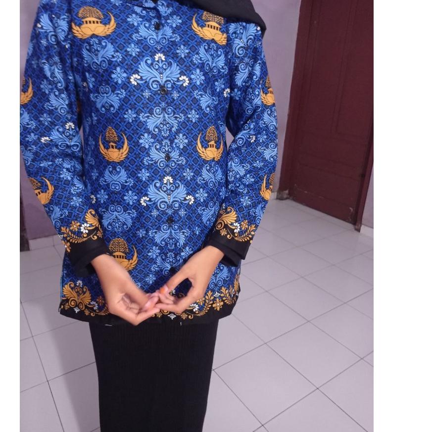 Termurah Baju Korpri Wanita Terbaru Original Full Furing Elegan Masakini Batik Tunik Wanita Kekinian
