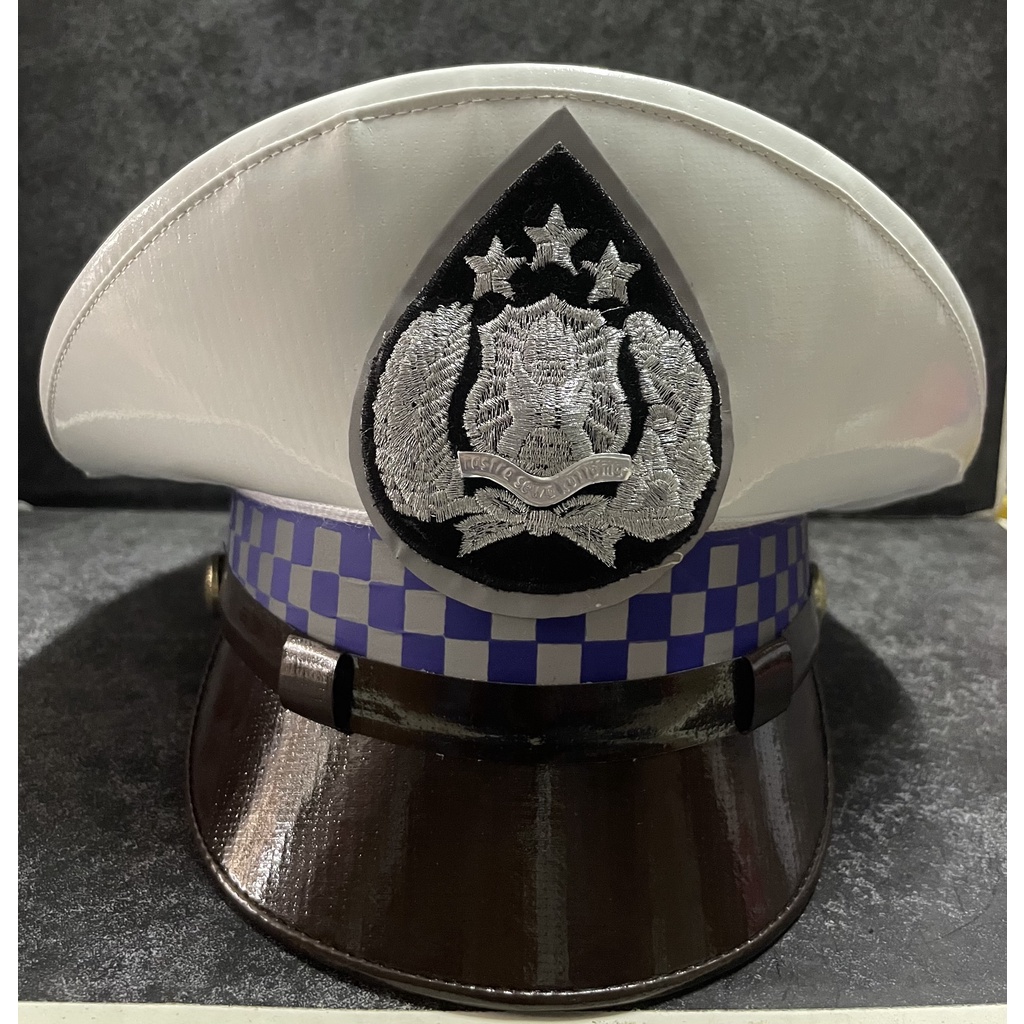 Topi Pet Bintara Lantas Baru (Pria) - Topi Pet Lantas -Topi Pet Lantas