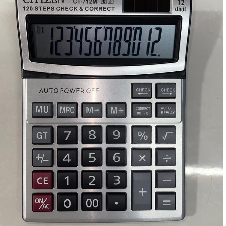 

[KODE PRODUK 860RU5337] Kalkulator CT-712M 12 Digit - Calculator Check Dual 2 Power