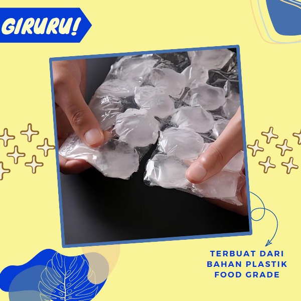 Kantong Cetakan Es Plastik untuk 24 Es Batu Disposable Ice Making Bag Food Grade / Pembuat Es Batu / Penyimpan Es / PLASTIK CETAK ES BATU SYRUP 1 PCS / KANTONG PEMBUAT ES BATU SEKALI PAKAI ICE BAG CUBE MAKER / PEMBUAT ES DISPOSABLE ICE MAKING BAG FOOD