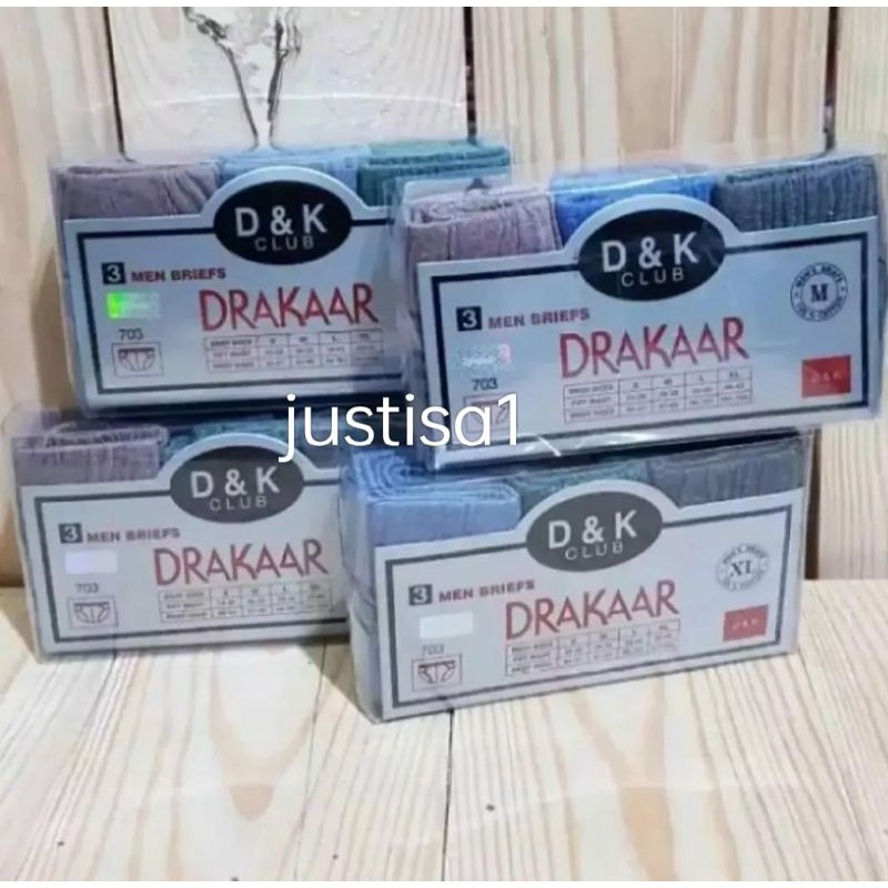 DRAKAAR MIKA CD PRIA katun sekotak isinya 3 pcs Celana Dalam Pria Dewasa CD Pria Dewasa Sempak Pria