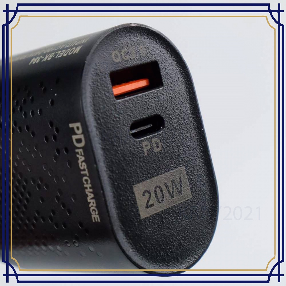 Charger USB Type C USB A PD QC 3.0 20 W 2 Port -CG097