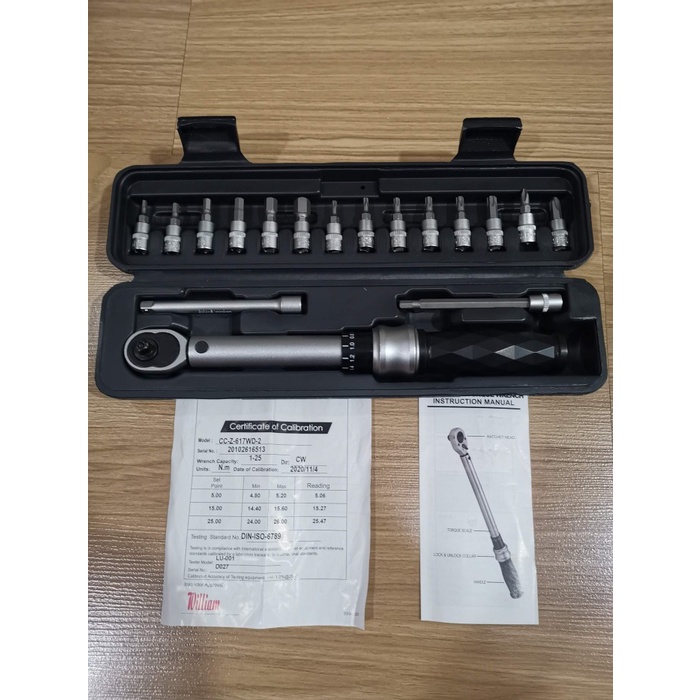 KUNCI TORSI SEPEDA BIKE HAND 1-25 NM TORQUE WRENCH SET YC 617 WD 2