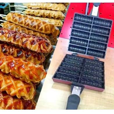[Seri](A96R) Cetakan Kue Sate Wafel Satay Waffle Double Side Pan Happy Call top produk
