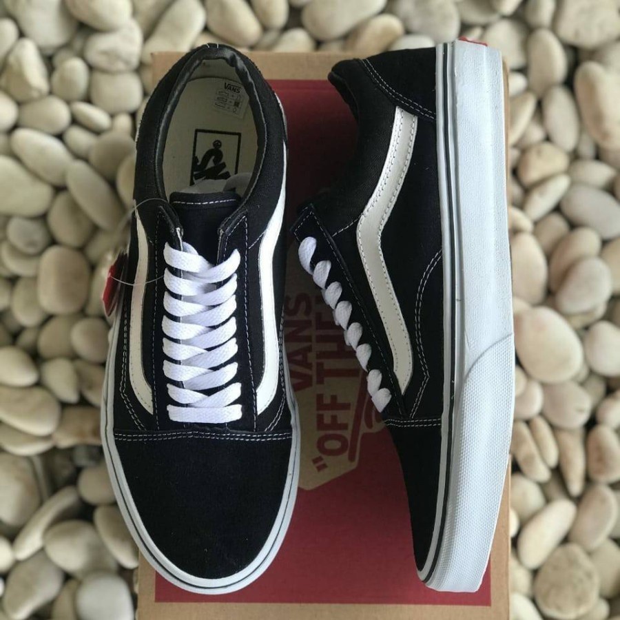 Sepatu Vans OLDSKOOL BLACK WHITE SIZE 36-43 Premium Quality Made in China