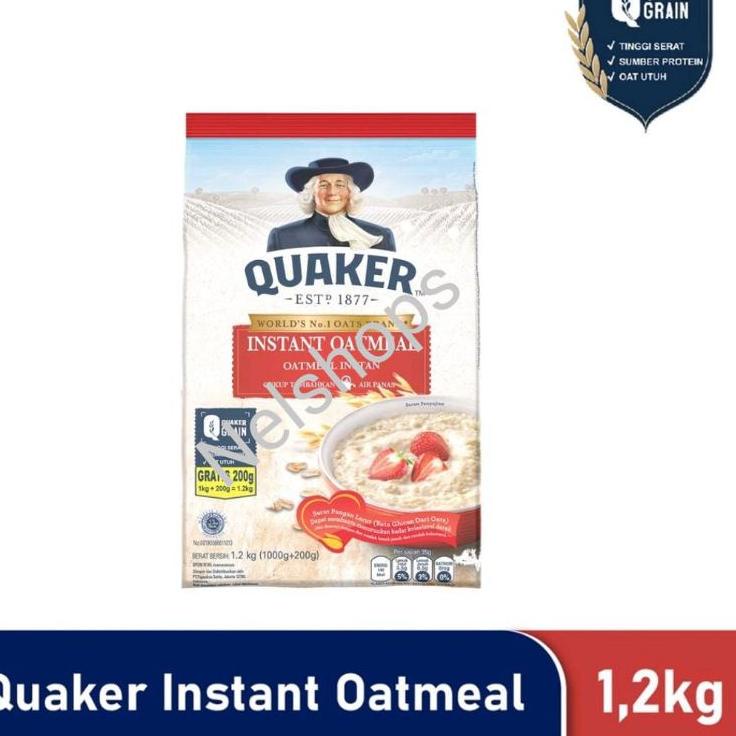 

➻Model Baru✦➻ LV7W7 Quaker Instant Oatmeal 1200 gr Merah 1.2 kg 71 ➻