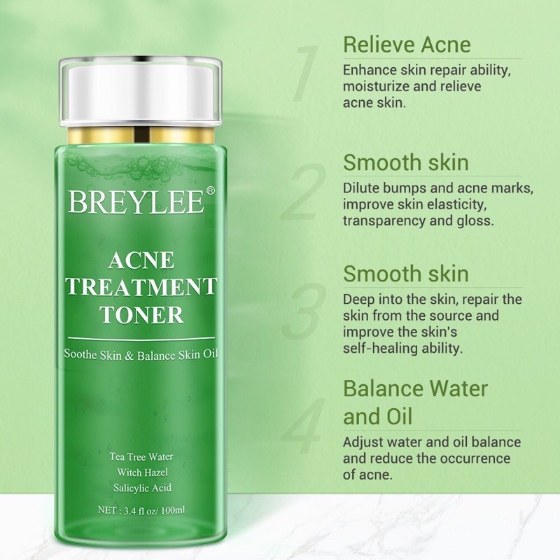 Breylee Toner Jerawat Ukuran 3.4 Fl Oz/100Ml