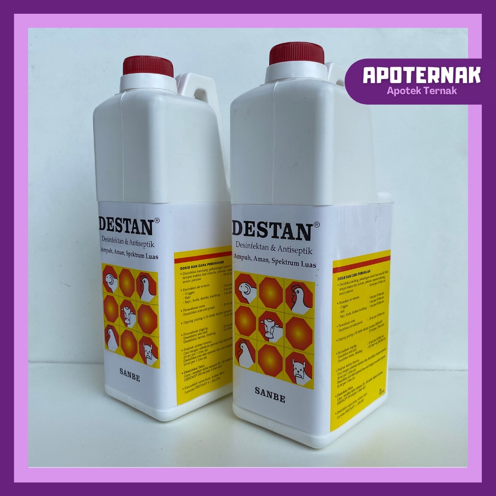 DESTAN 1 Liter | Desinfektan dan Antiseptik Untuk Peternakan, Laboratorium, Rumah, Klinik, dll | SANBE