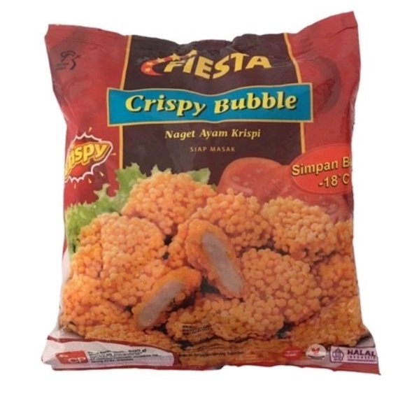 

FIESTA CRISPY BUBBLE NAGET NUGGET 400GR / NAGET AYAM CRISPY 5/400G