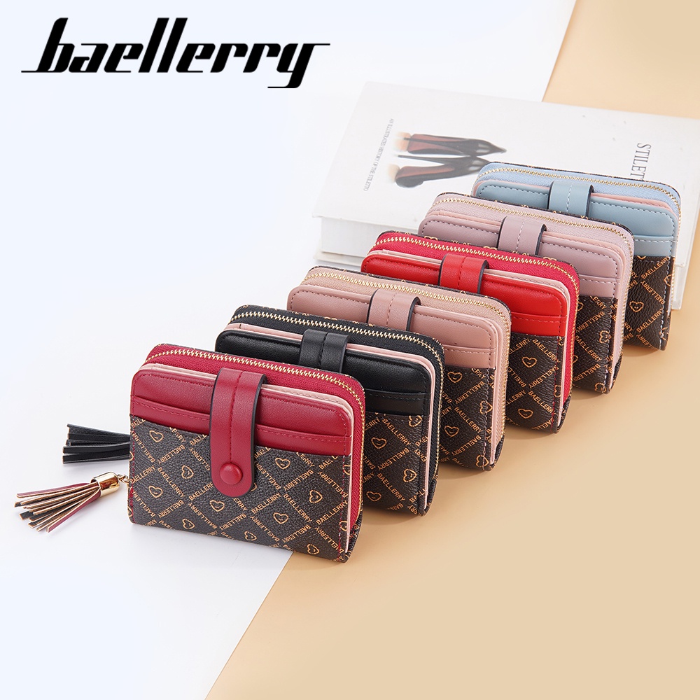 BAELLERRY N1860 Dompet Wanita Kecil Dompet Lipat Bahan Kulit PU Leather Premium WATCHKITE WKOS