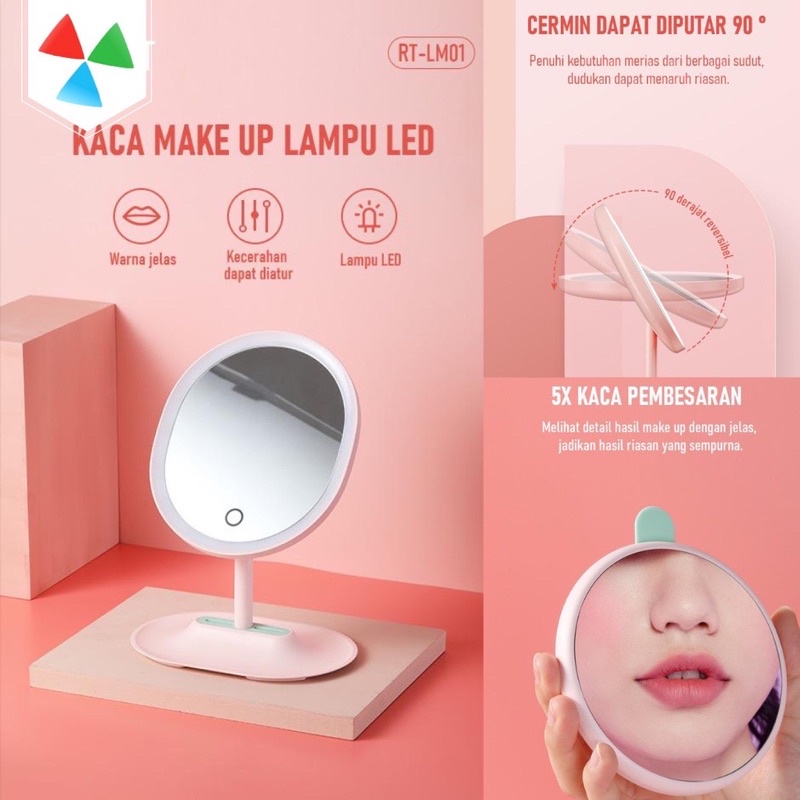 Original Robot Ring Light Smart Touch Mirror LED Live beauty make'up Double Mirror multi purpose desk lamp