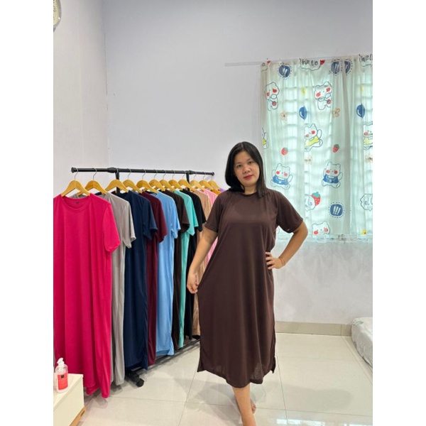 long dress jumbo wanita/daster wanita jumbo ld120 cm dan ld 140 cm