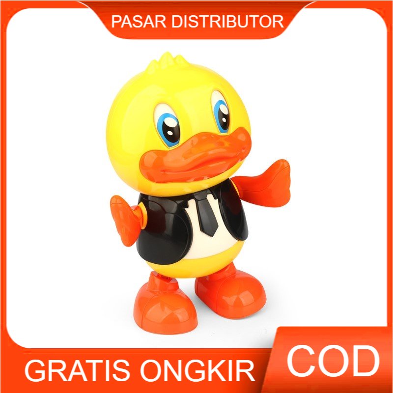 Mainan Anak DUCK GENTLEMAN Bebek Goyang Bebek Nari Dancing Duck Lampu