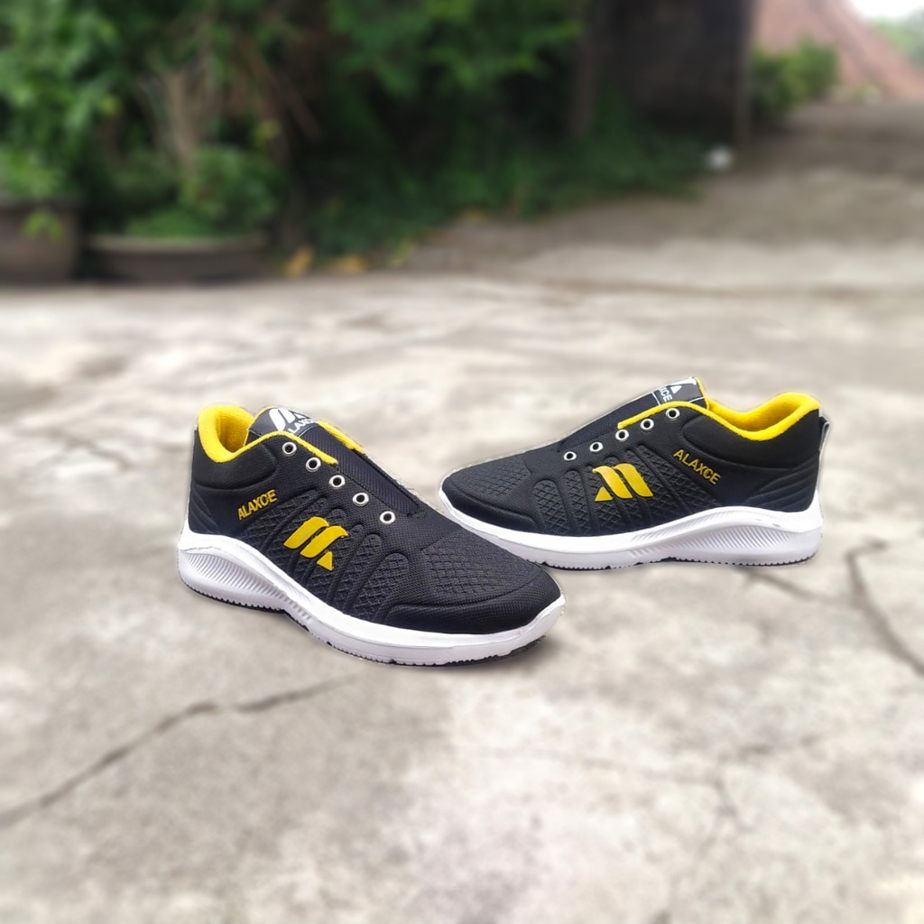 PROMO SUPER SALE NEW PRODUK// BEST SELLER SEPATU PRIA UK 36-43 WARNA HITAM KUNING /ORIGINAL/ WANITA SNEAKERS VIRAL