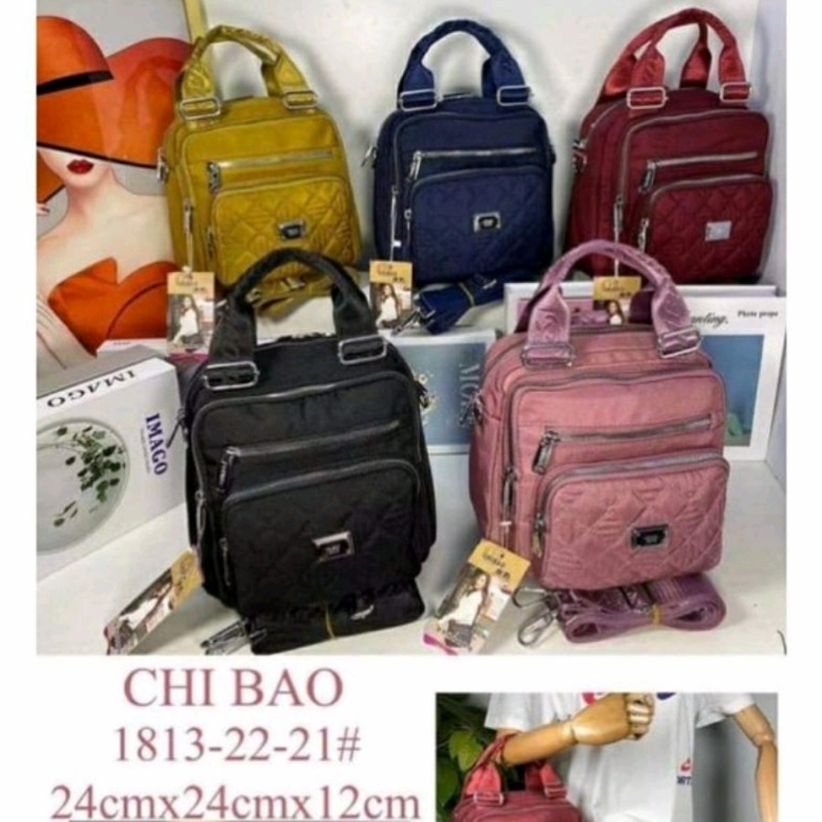 Tas Wanita Import Jinjing Selempang Ransel CHIBAO CB1813-22-21 1813-22-21 CB1813 1813 Bordir Jaring CB1056 - 13 CB0156 3 In 1 3in1