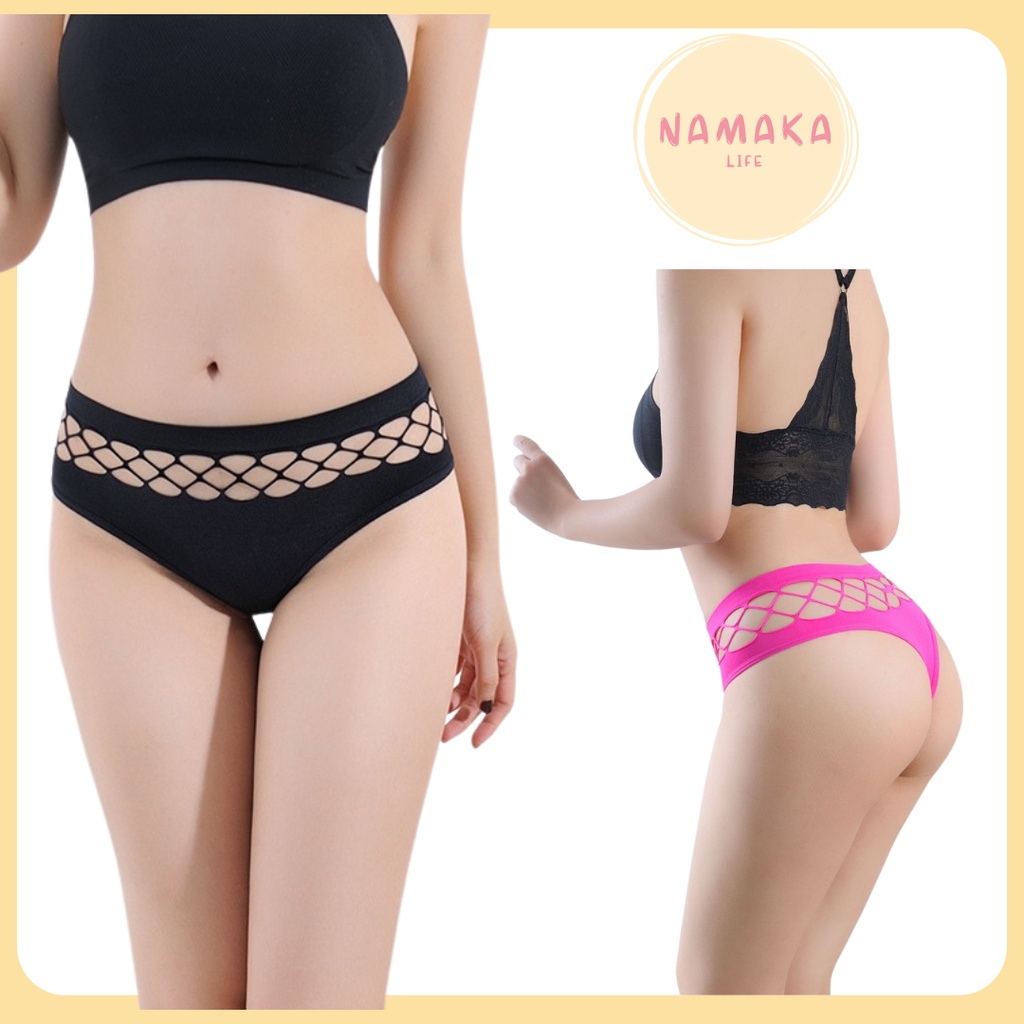 [NL] PANTY UNDERWEAR LINGERIE FISH NET JARING WANITA KATUN SPANDEX LADY WOMAN CEWE SEXY CELANA DALAM