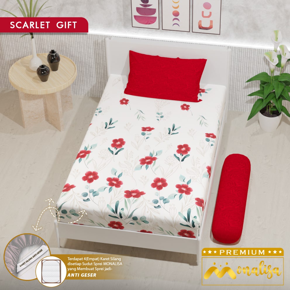 Monalisa Premium Sprei Uk 90/100/120 - Scarlet Gift